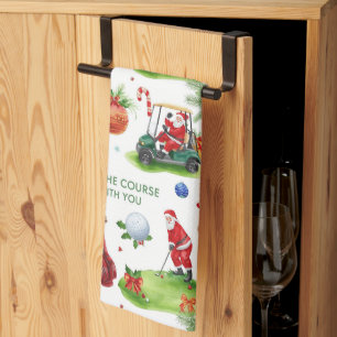 Golf Mai der Platz mit Ihnen Weihnachten Weihnacht Geschirrtuch