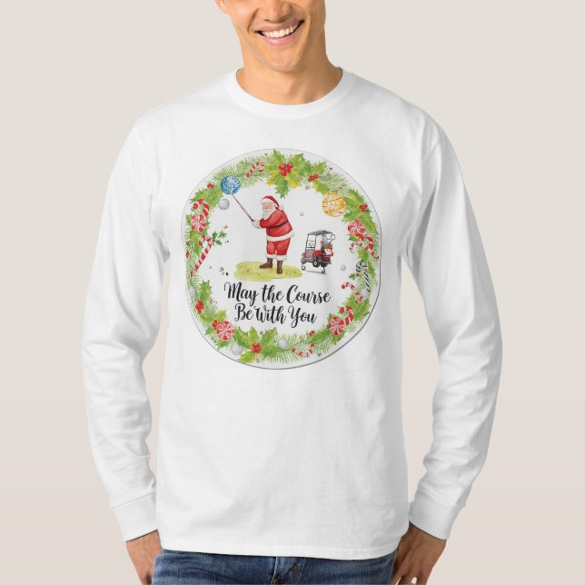Golf Mai der Platz sein mit Ihnen Weihnachten Them T-Shirt (Vorderseite)
