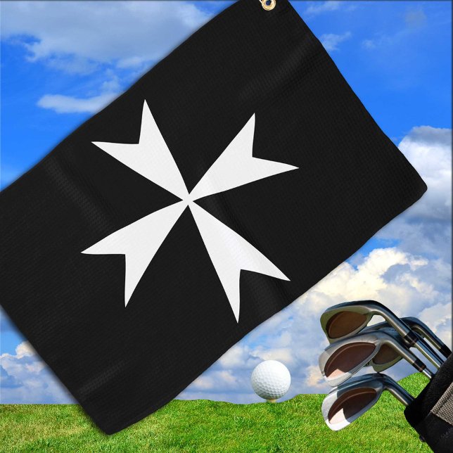 Golf Malta Flag & Maltese Cross sports / St. Johns Golfhandtuch (Von Creator hochgeladen)