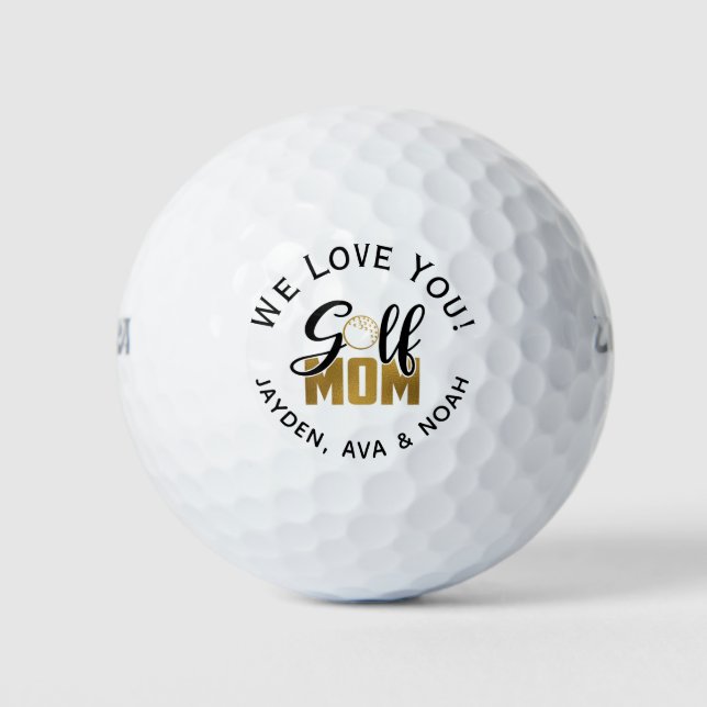 Golf Mama Gold Golf Balls Golfball (Vorderseite)