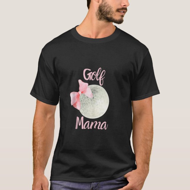 Golf Mama Mama Pink Bow Coquette Preppy Ästhetik G T-Shirt (Vorderseite)
