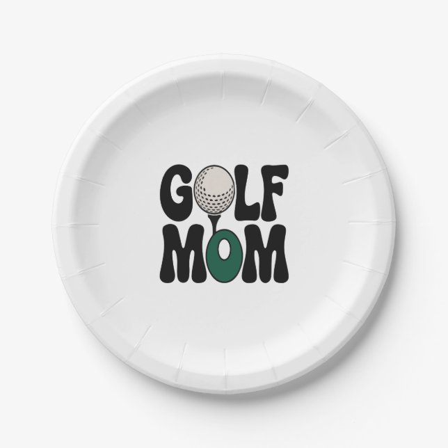 Golf-Mama Pappteller (Vorderseite)