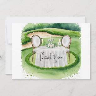 Golf Mariage Carte de remerciements pour Golfer aq