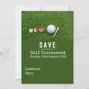 Golf Mariage Enregistrer la date Invitation Carte