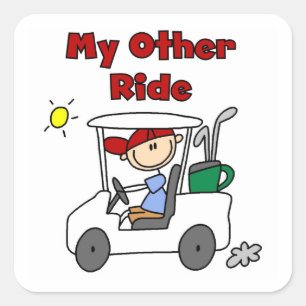 Golf Mein Anderes Fahrzeug Quadratischer Aufkleber