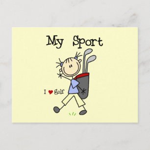 Golf Mein Sport Postkarte
