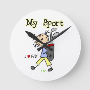 Golf Mein Sport Runde Wanduhr