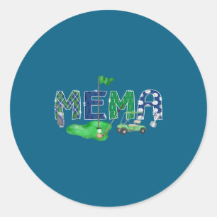 Golf Mema Hole Eins 1. Runder Aufkleber