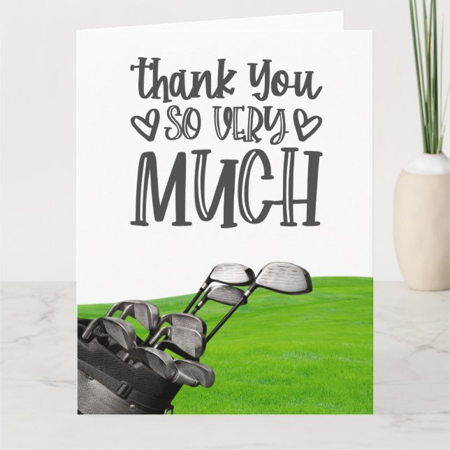 Golf merci beaucoup pour la carte postale golfer (Devant)