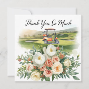 Golf merci texte pour golfer avec Fleurs