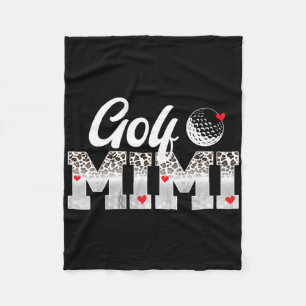 Golf Mimi Leopard Golfer Mimi von einem Golfspiele Fleecedecke