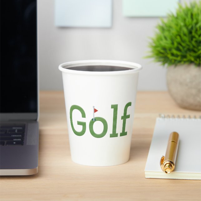 GOLF mit Flagstick-Tasse Pappbecher (InSitu)