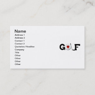 Golf mit Golfball-T-Shirts und Geschenken Visitenkarte