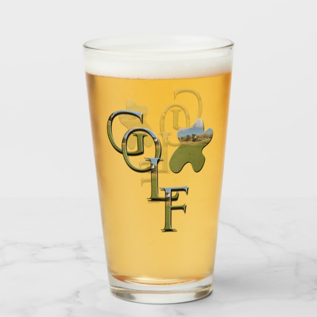 Golf mit Golfplatz, Glas (Vorne (Gefüllt))