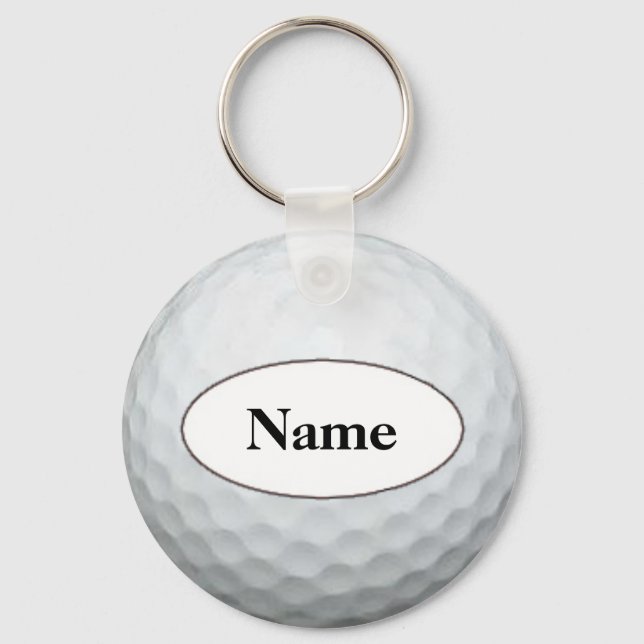 Golf mit Ihrem Namen Schlüsselanhänger (Vorderseite)