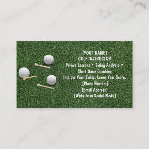 Golf mit Namen für Golfer  Visitenkarte