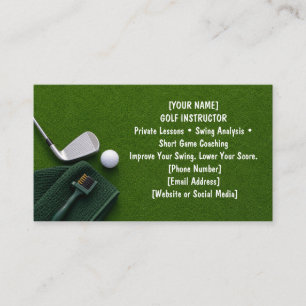 Golf mit Namen für Golfer  Visitenkarte