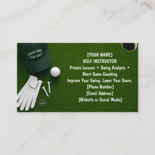 Golf mit Namen für Golfer Visitenkarte