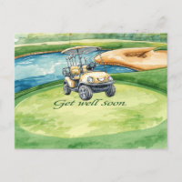 Golf Mit Text und Ball auf Grün wird Golf bald bes
