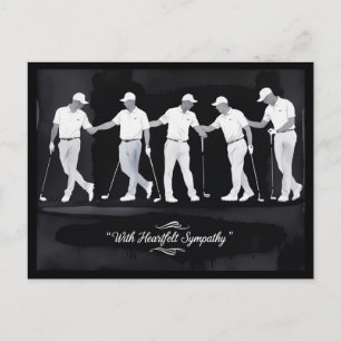 Golf Mitgefühl „Mit herzlichem Beileid.“ Postkarte