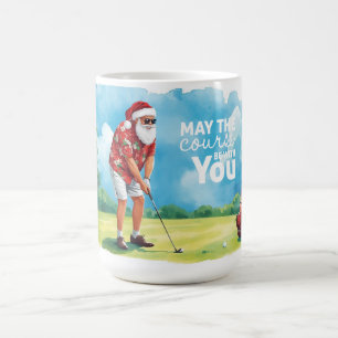 Golf Möge der Platz mit dir sein zu Weihnachten Kaffeetasse