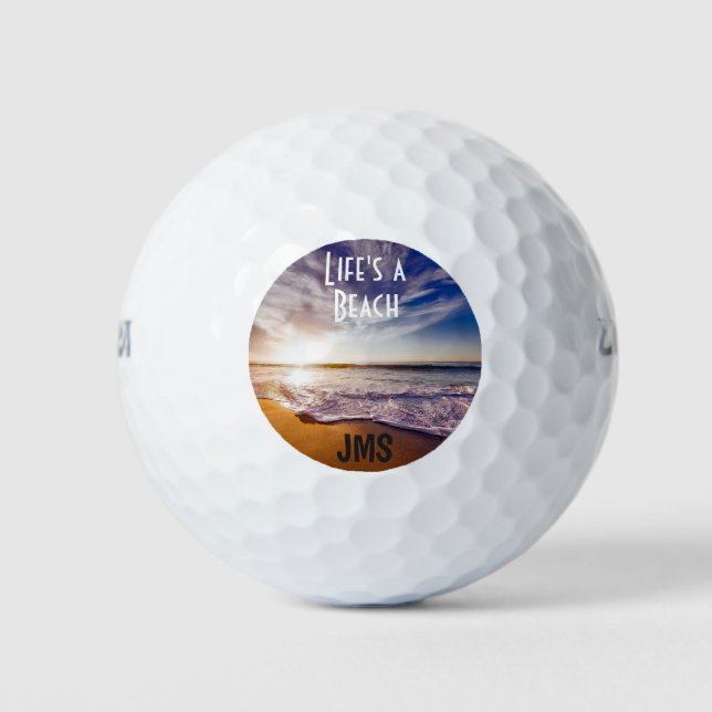 Golf Monogram Life's A Beach Golfball (Vorderseite)