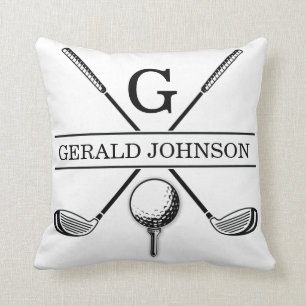 Golf Monogramm-Design Kissen