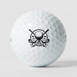 Golf-Monogramm Individuell angepasster Name gekreu Golfball