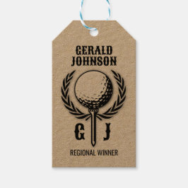 Golf Monogramm mit Kleider-Design Geschenkanhänger