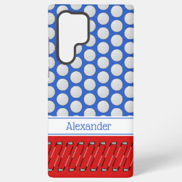 Golf-Motivmuster individuelle Name rot Samsung Galaxy Hülle