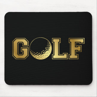 Golf Mouse Pad in Schwarz und Gold Mousepad