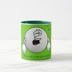 Golf Mug dispose d'une balle de golf avec des sent