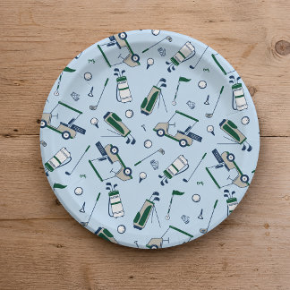 Golf-Muster-Papierteller Pappteller