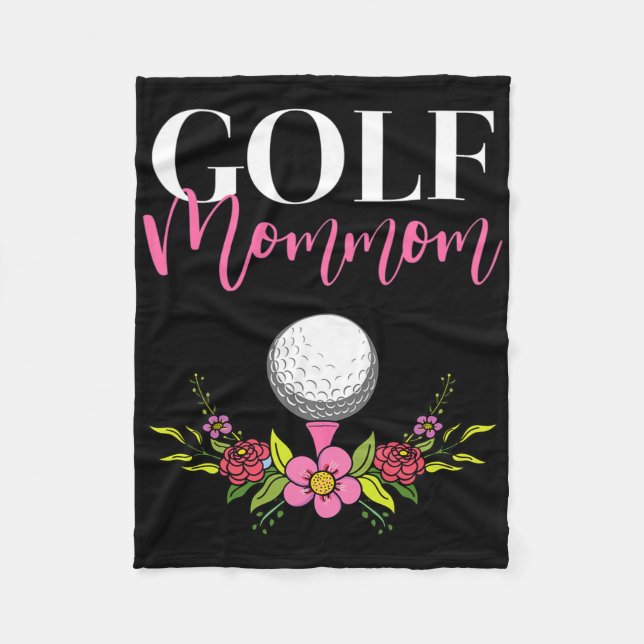 Golf Mütter Golfer Mutter  Fleecedecke (Vorderseite)
