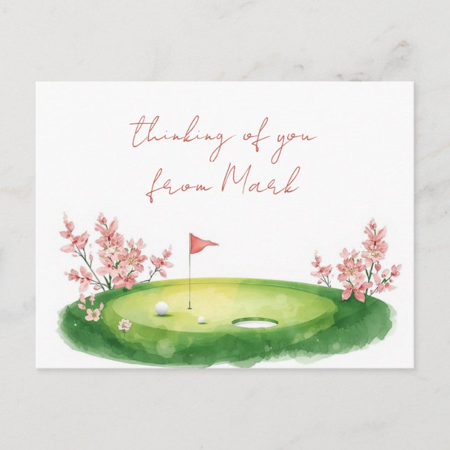 Golf-Muttertagskarte für Mama  Postkarte (Vorderseite)