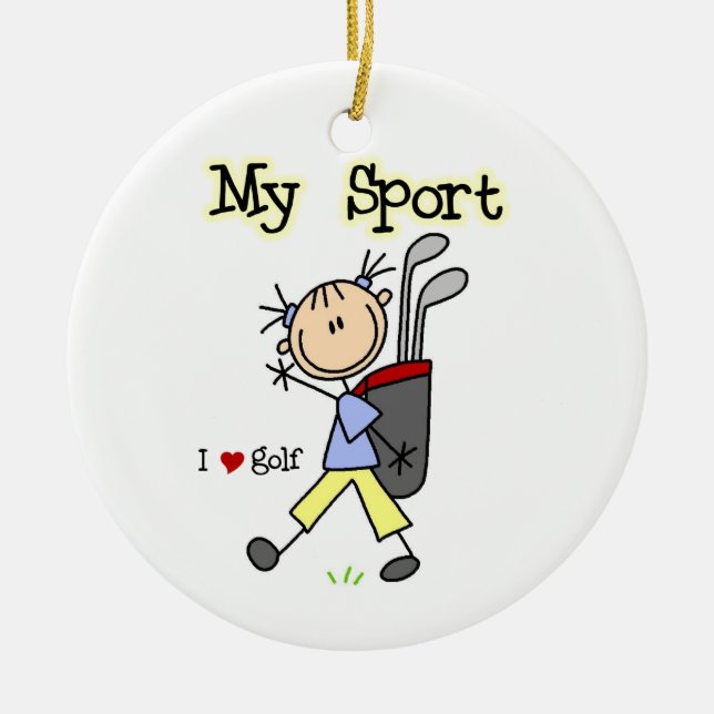 Golf My Sport Keramik Ornament (Vorne)