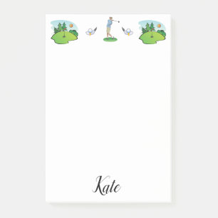 Golf nach dem Mitnehmen Post-it Klebezettel