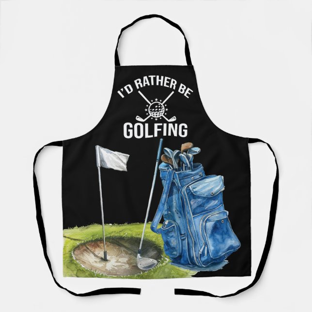 Golf nach dem Motto Golfer Schürze (Vorderseite)