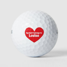 Golf Name Rotes Herz gehört zu den Golfbälle