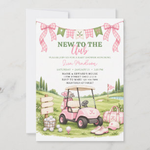 Golf Neues Mitglied Im Club Pink Mädchen Baby Show Einladung