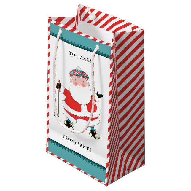 Golf Noël Vacances Petit sac cadeau (Devant Angle)