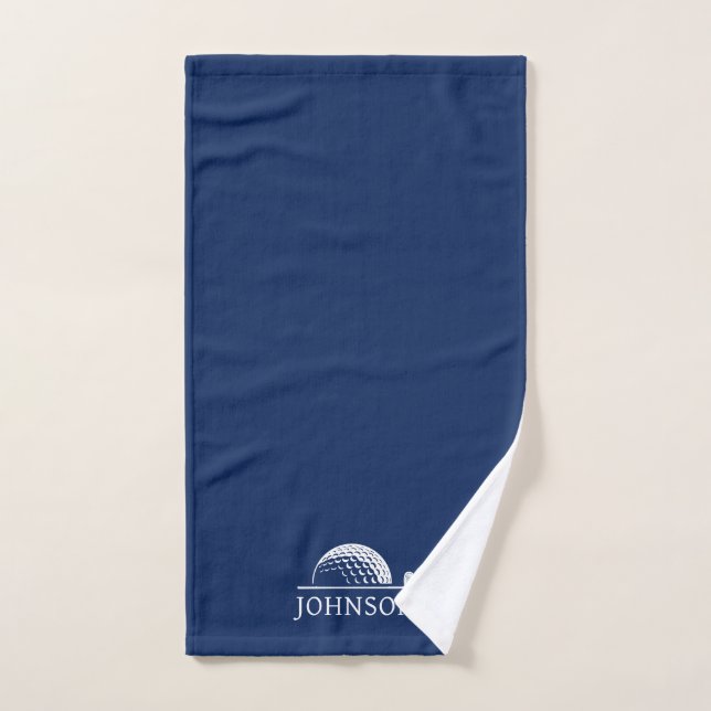 Golf Nom personnalisé Marine Bleu (Serviette à main)