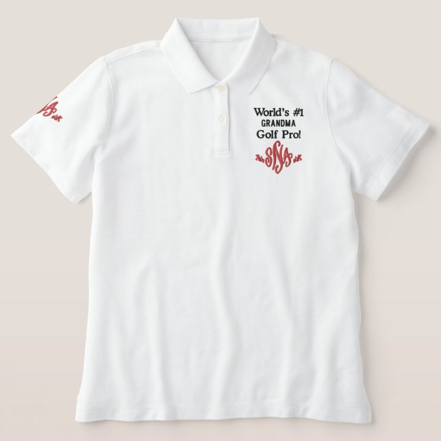Golf Number One Oma Red Monogram (Design Vorderseite)