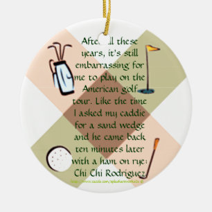 "Golf Nut Ornament" Keramikornament