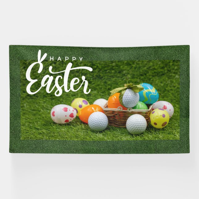 Golf Oaster mit Kugeln und Eiern für Golfer Banner (Horizontal)
