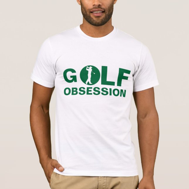 Golf Obsession Green White T - Shirt (Vorderseite)
