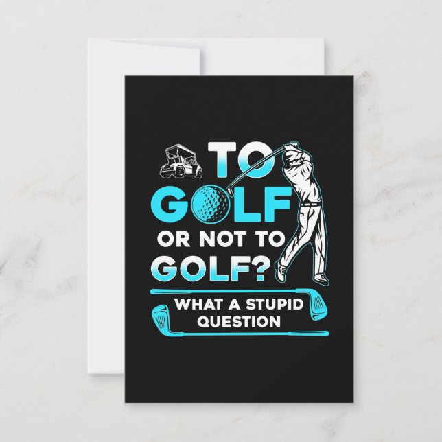 Golf oder Golf nicht RSVP Karte (Vorderseite)