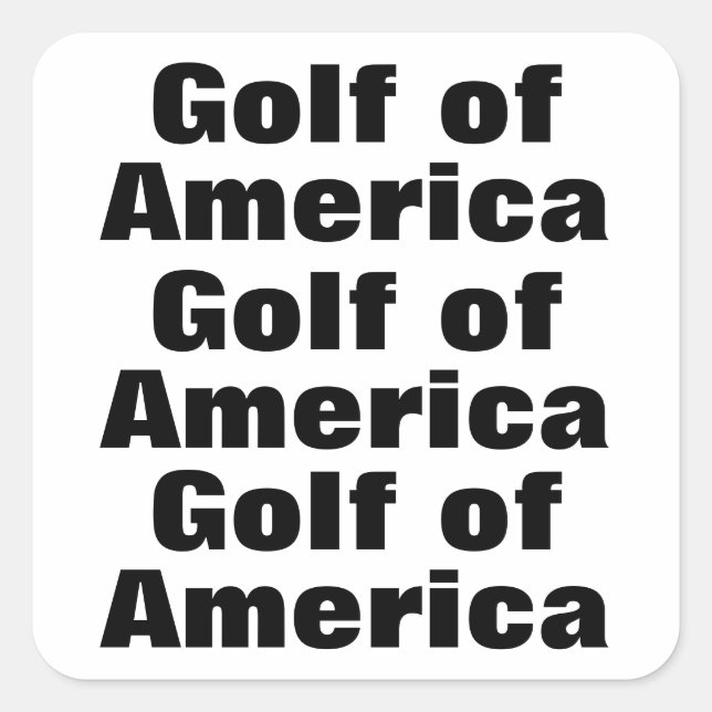 Golf of America (Karten ändern) Quadratischer Aufkleber (Vorderseite)