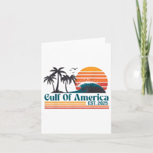 Golf of us America Est 2025 Retro Vintag Beach _8 Karte