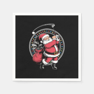 Golf Oh Weihnachtsmann Vintag Golfer Golfi Serviette